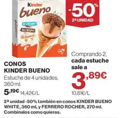 Supercor KINDER BUENO Conos oferta