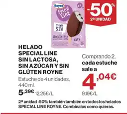 Supercor ROYNE Helado special line sin lactosa, sin azúcar y sin glúten oferta