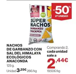 Supercor Nachos de garbanzo con sal del himalaya ecológicos oferta