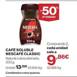 Supercor NESCAFÉ CLASSIC Café soluble oferta