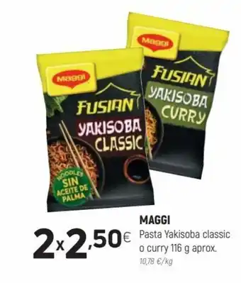 Coviran Maggi Pasta Yakisoba Classic o Curry 116 g Aprox. 2x oferta