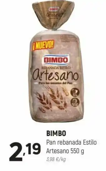 Coviran Bimbo Pan Rebanada Estilo Artesano 550 g oferta