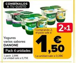 Supeco DANONE Yogures varios sabores oferta
