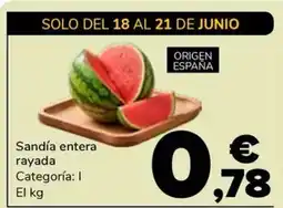 Supeco Sandía entera rayada oferta
