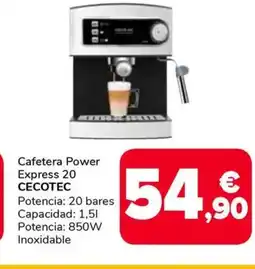 Supeco CECOTEC Cafetera Power Express 20 oferta