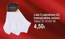 E.Leclerc Lote 3 calcetines UC trasnpirables unisex oferta
