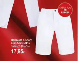 E.Leclerc Bermuda o short niño 5 bolsillos oferta