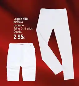 E.Leclerc Leggin niña pirata o corsario oferta