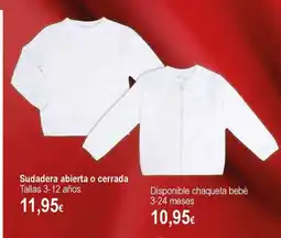 E.Leclerc Sudadera abierta o cerrada oferta