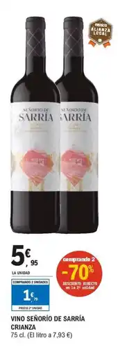 E.Leclerc Vino señorío de sarría crianza oferta