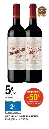 E.Leclerc Vino viña cumbrero crianza oferta