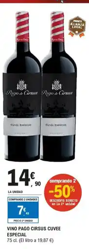 E.Leclerc Vino pago cirsus cuvee especial oferta