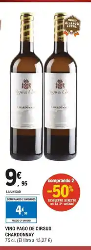 E.Leclerc Vino pago de cirsus chardonnay oferta