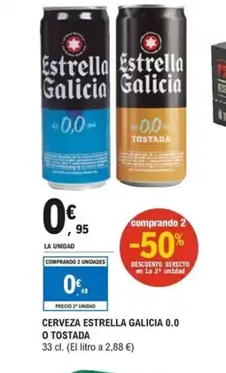 E.Leclerc Cerveza estrella galicia 0.0 o tostada oferta