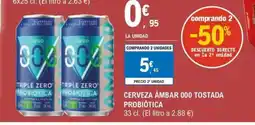 E.Leclerc Cerveza ámbar 000 tostada probiótica oferta