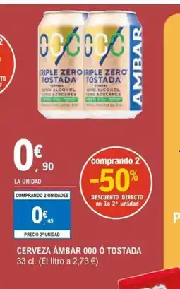 E.Leclerc Cerveza ámbar 000 ó tostada oferta