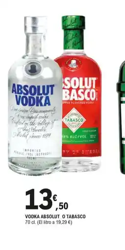 E.Leclerc Vodka absolut o tabasco oferta