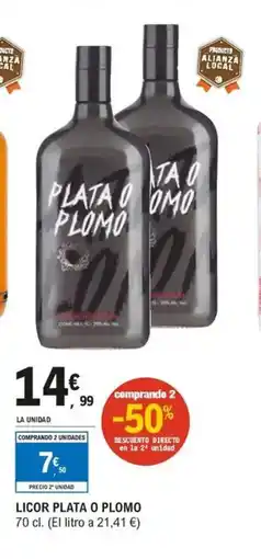 E.Leclerc Licor plata o plomo oferta