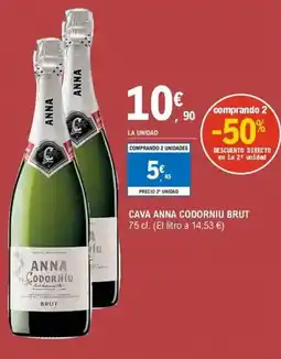 E.Leclerc Cava anna codorniu brut oferta