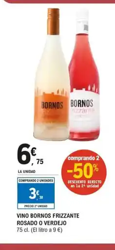 E.Leclerc Vino bornos frizzante rosado o verdejo oferta