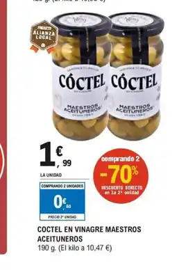 E.Leclerc Coctel en vinagre maestros aceituneros oferta