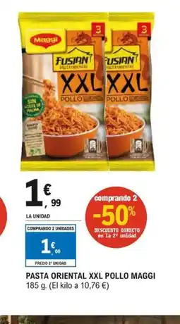 E.Leclerc Pasta oriental xxl pollo maggi oferta