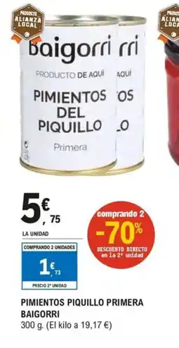 E.Leclerc Pimientos piquillo primera baigorri oferta