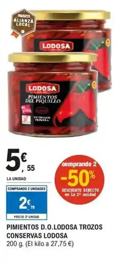 E.Leclerc Pimientos d.o.lodosa trozos conservas lodosa oferta