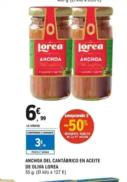 E.Leclerc Anchoa del cantábrico en aceite de oliva lorea oferta
