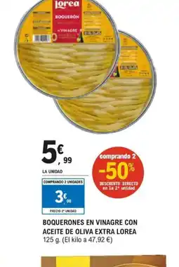 E.Leclerc Boquerones en vinagre con aceite de oliva extra lorea oferta