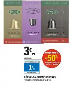 E.Leclerc Cápsulas aluminio baque oferta