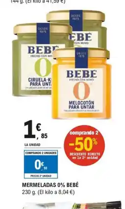 E.Leclerc Mermeladas 0% bebé oferta