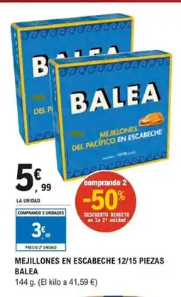 E.Leclerc Mejillones en escabeche 12/15 piezas oferta