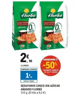 E.Leclerc Desayunos choco sin azúcar añadido florbú oferta