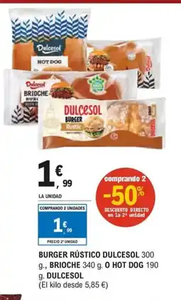 E.Leclerc Burger rústico dulcesol oferta
