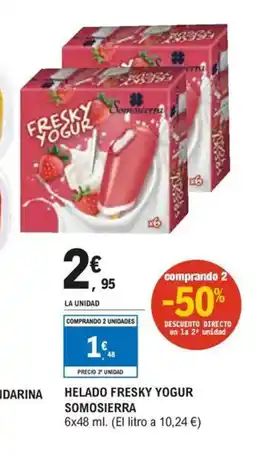 E.Leclerc Helado fresky yogur somosierra oferta