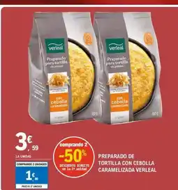 E.Leclerc Preparado de tortilla con cebolla caramelizada verleal oferta