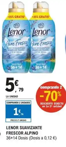 E.Leclerc Lenor suavizante frescor alpino oferta