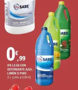 E.Leclerc Ifa lejía con detergente azul, limón o pino oferta