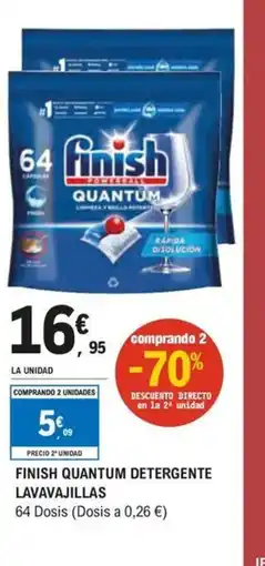 E.Leclerc Finish quantum detergente lavavajillas oferta