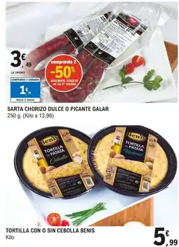 E.Leclerc Tortilla con o sin cebolla benis oferta