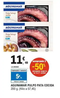E.Leclerc Aguinamar pulpo pata cocida oferta