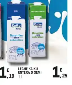 E.Leclerc Leche kaiku entera o semi oferta