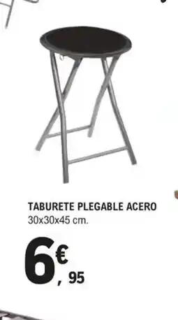 E.Leclerc Taburete plegable acero oferta