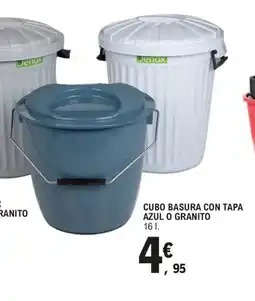 E.Leclerc Cubo basura con tapa azul o granito oferta