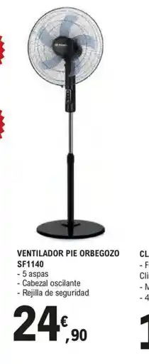 E.Leclerc Ventilador pie orbegozo oferta