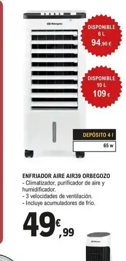 E.Leclerc Enfriador aire air39 orbegozo oferta
