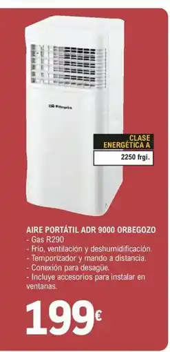 E.Leclerc Aire portátil adr 9000 orbegozo oferta