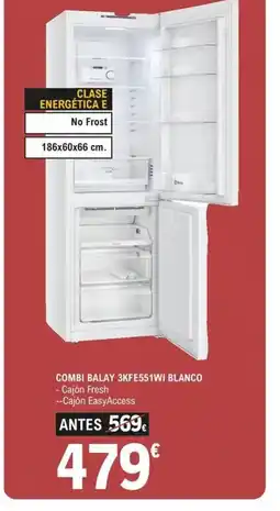 E.Leclerc Combi balay 3kfe551wi blanco oferta