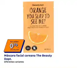 Action THE BEAUTY DEPT. Máscara facial coreana oferta